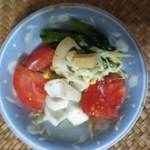 筍と野菜ソテーサラダ